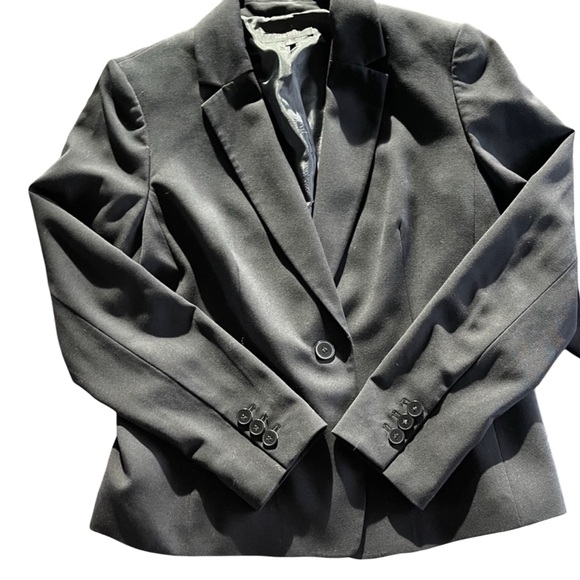 1237 Nine West Jacket Blazer Pants Suit Size 10 BLACK - Picture 2 of 6